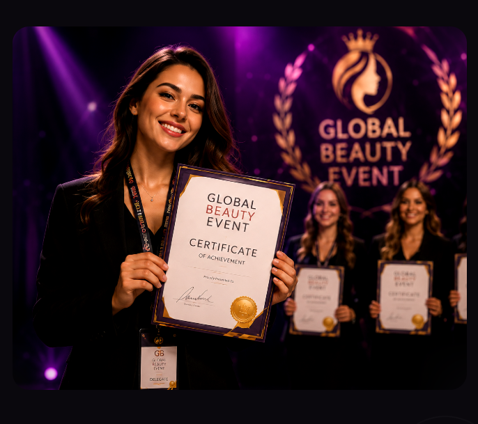 Global Beauty Event Certificate of Achievement